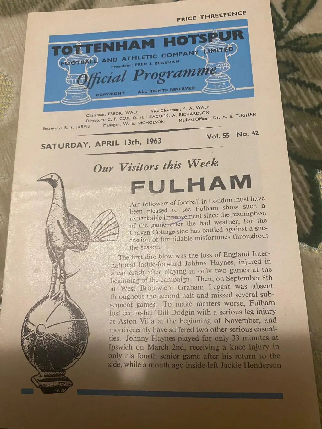 Тоттенхэм - Фулхэм 1962-1963