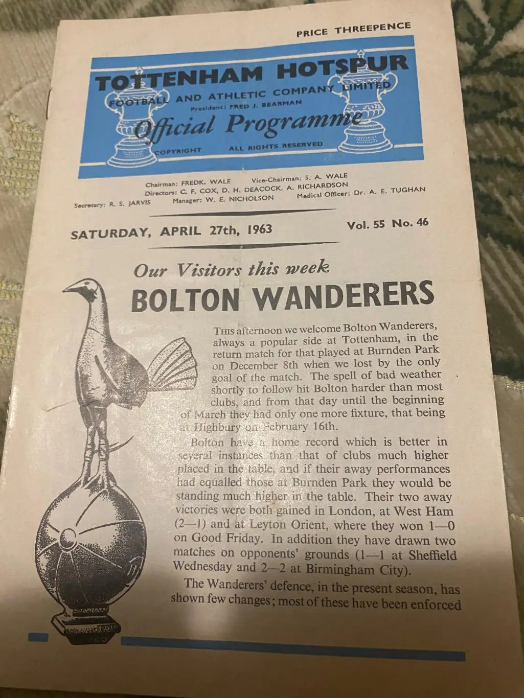Тоттенхэм - Болтон 1962-1963