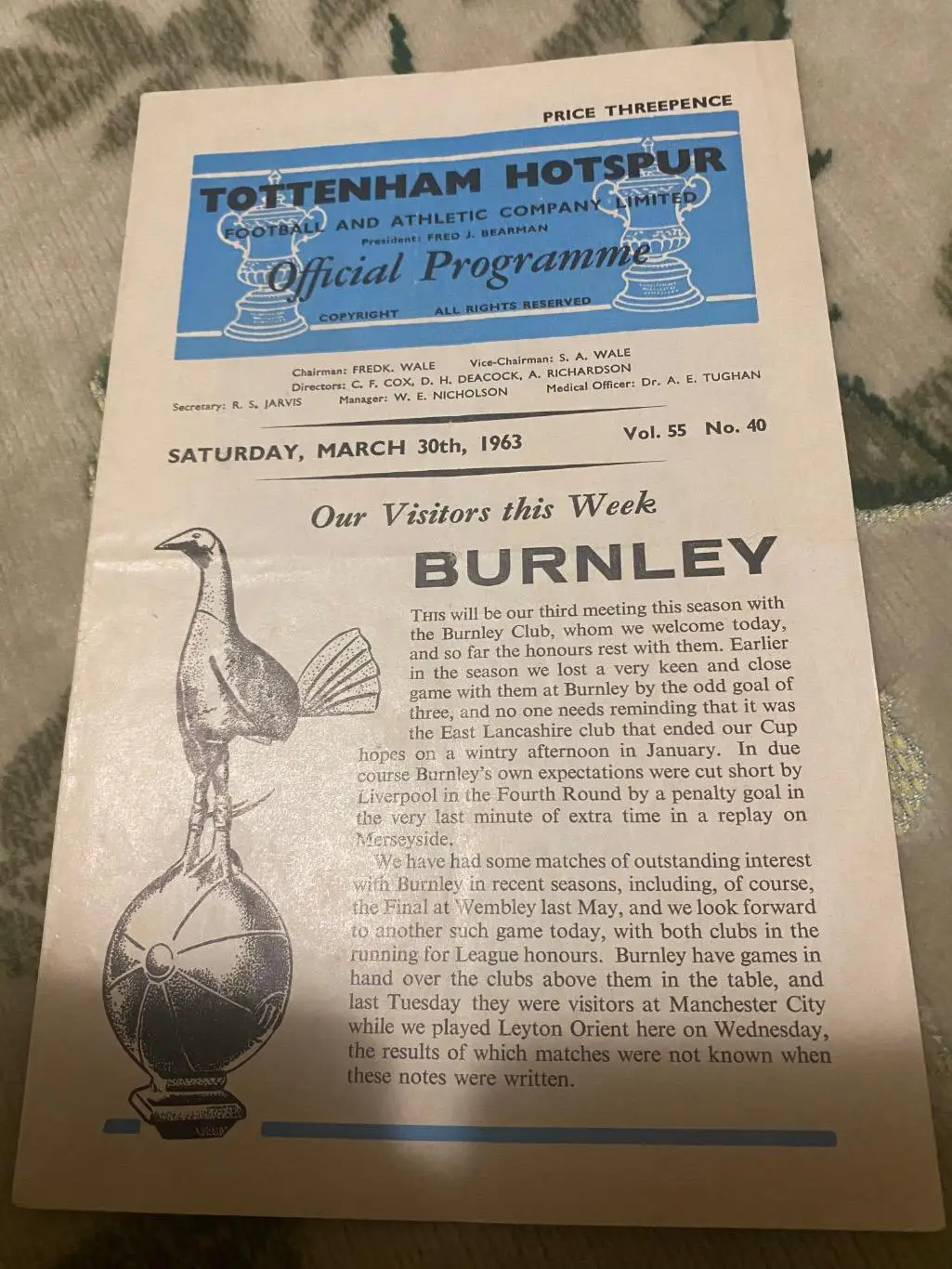 Тоттенхэм - Бернли 1962-1963