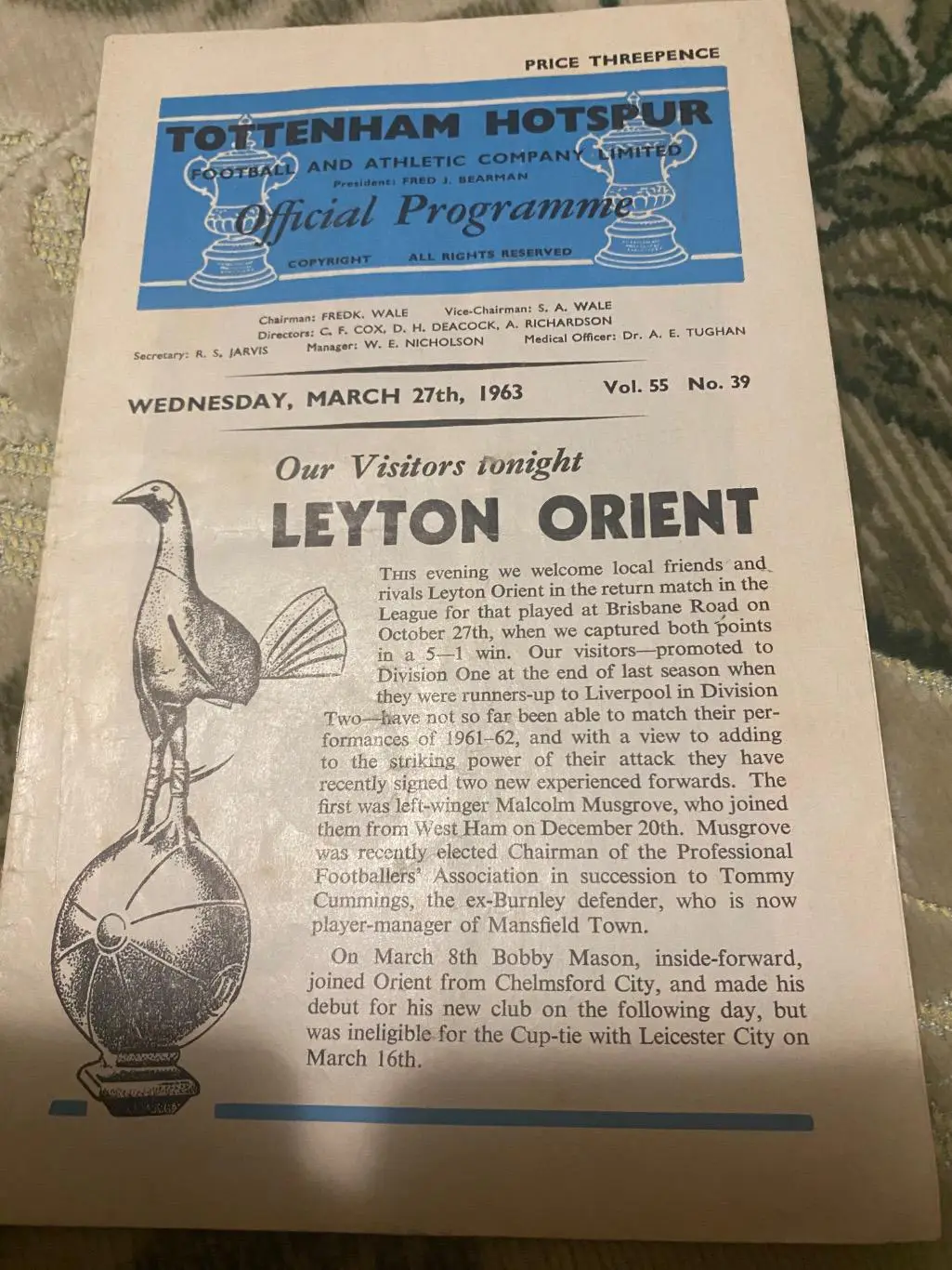 Тоттенхэм - Лейтон 1962-1963
