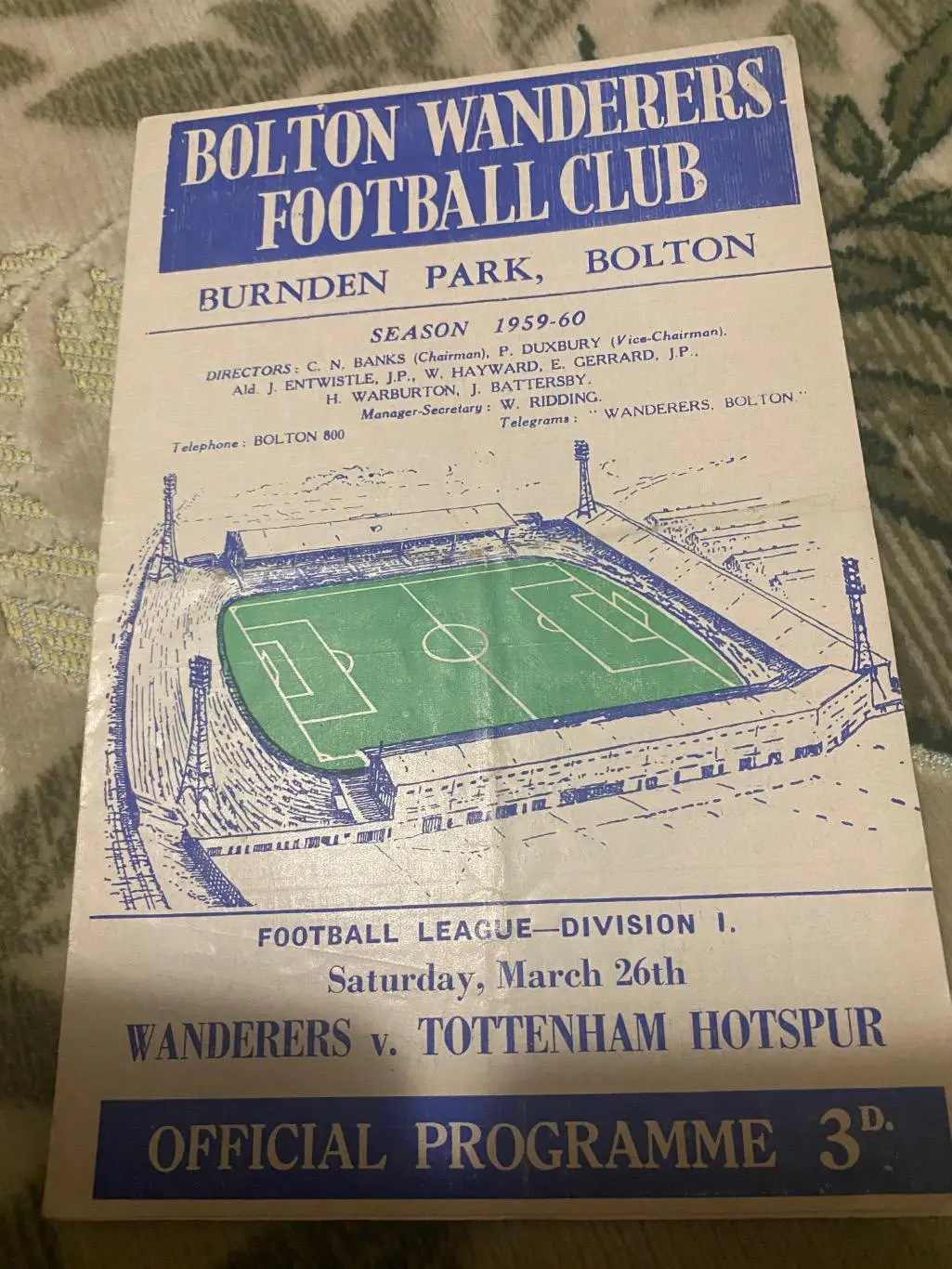 Тоттенхэм - Болтон1959-1960