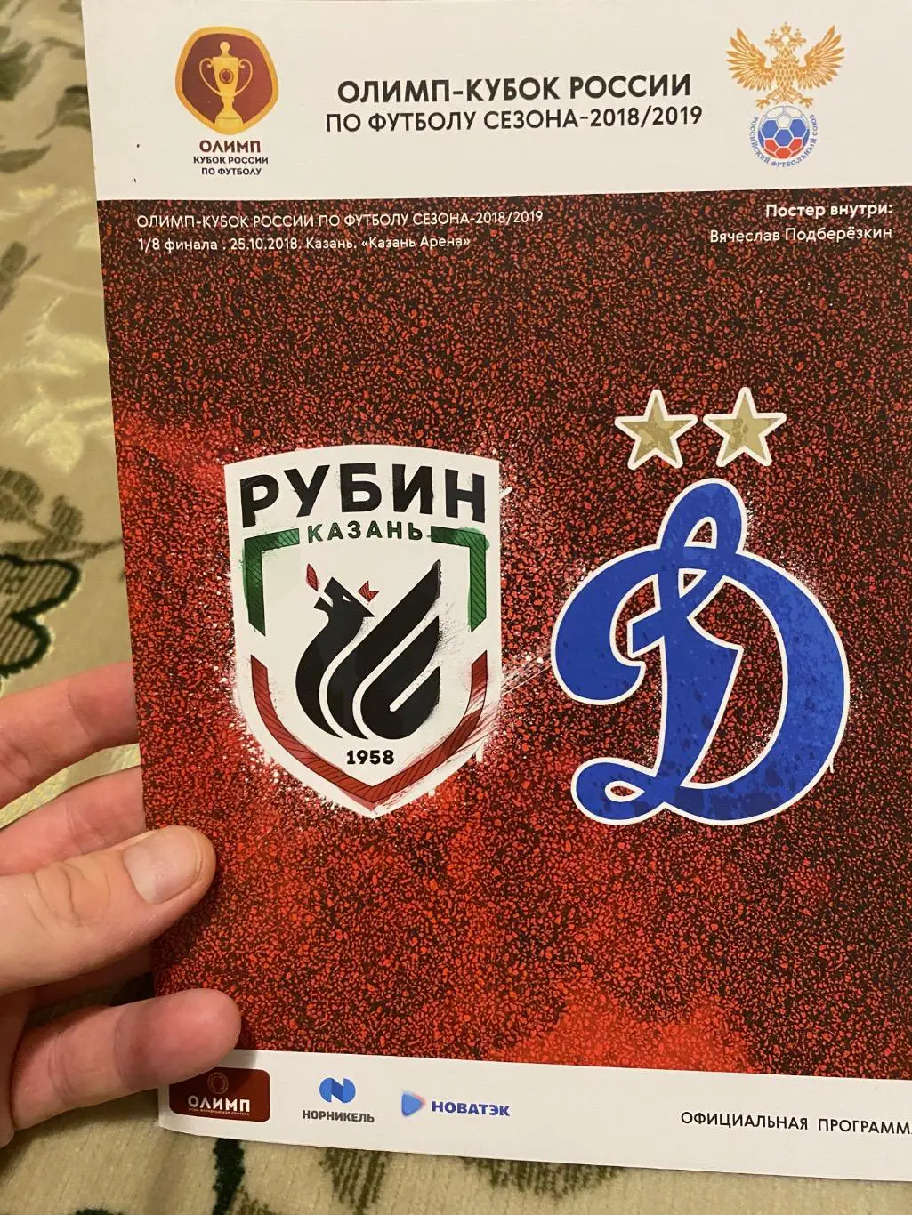 Чемпионат России 2018-2019 рубин - Динамо кубок