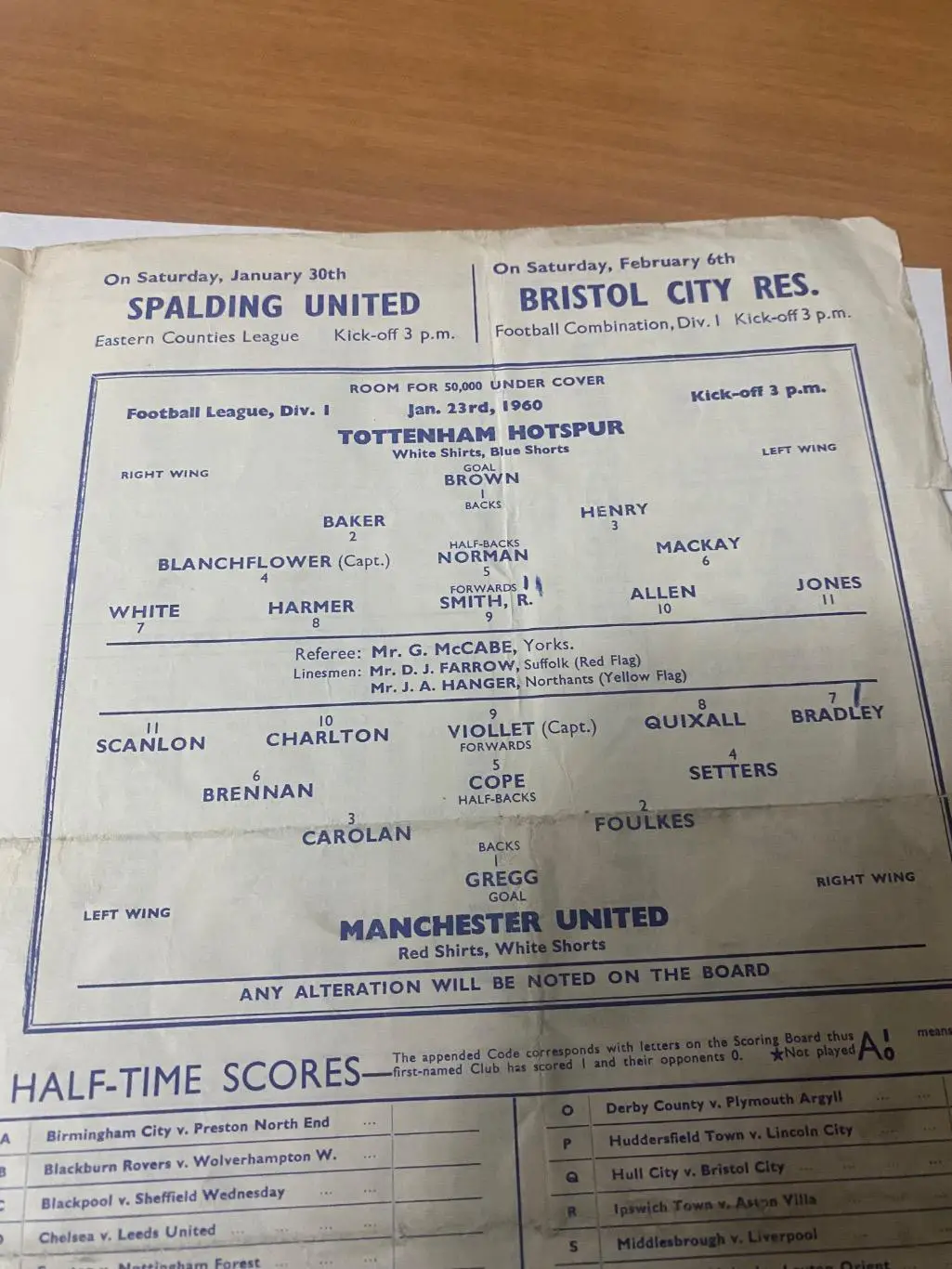 Тоттенхэм - манчестер юнайтед . 1959-1960 2