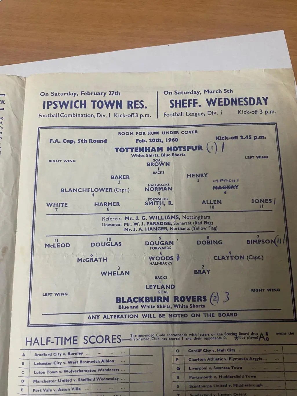 Тоттенхэм - блекберн . 1959-1960 2