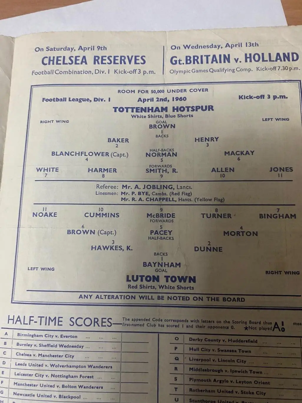 Тоттенхэм - лутон. 1959-1960 2