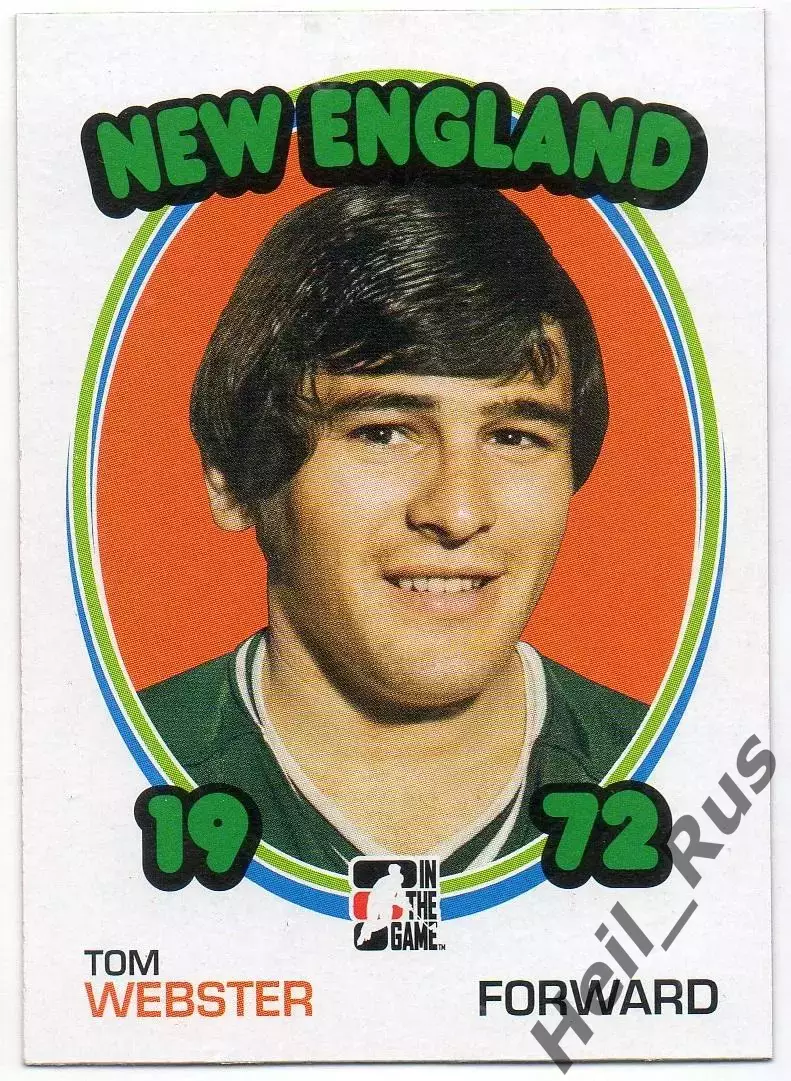Карточка Tom Webster/Том Уэбстер New England Whalers/Нью-Инглэнд WHA/ВХА NHL/НХЛ