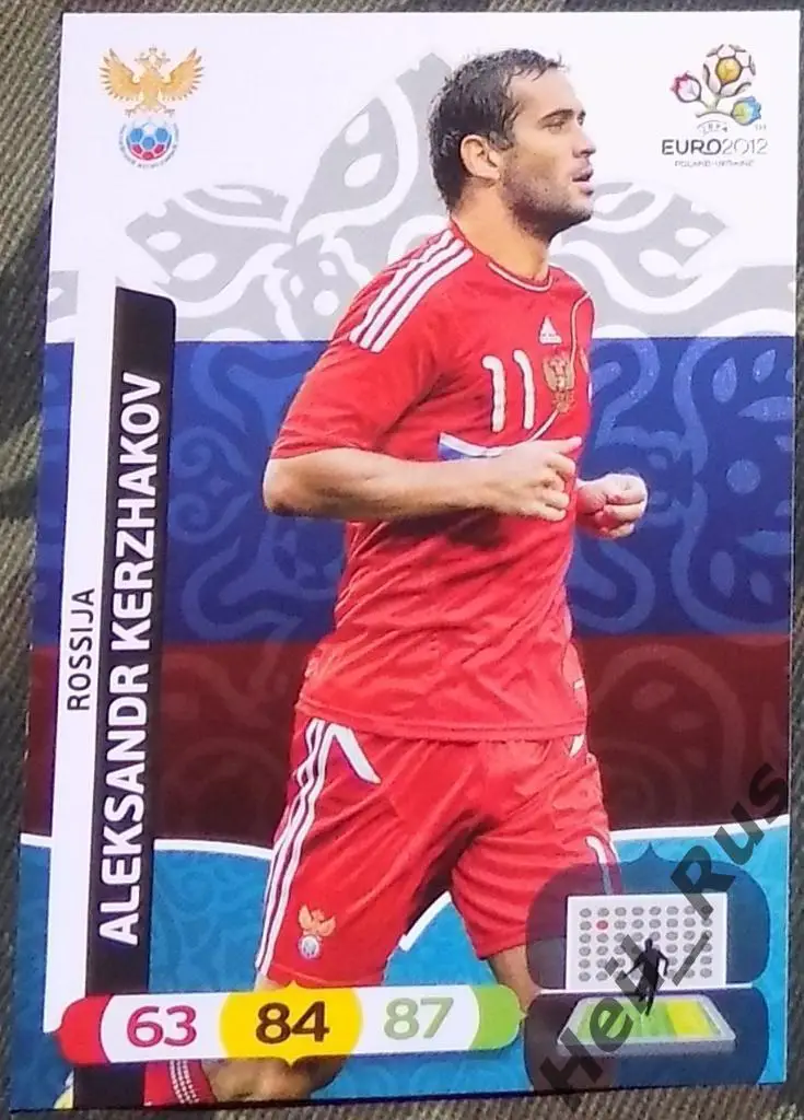 Футбол Карточка Александр Кержаков (Россия, Зенит, Динамо Москва) Euro/Евро 2012