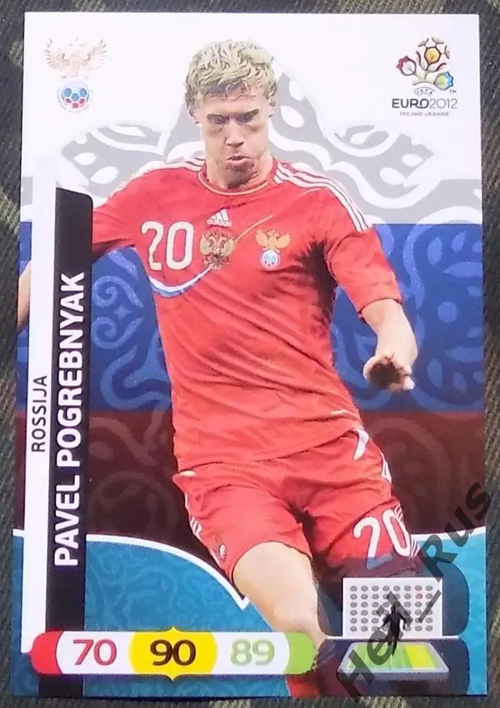 Карточка Павел Погребняк (Россия, Динамо, Зенит, Спартак Москва) Euro/Евро 2012