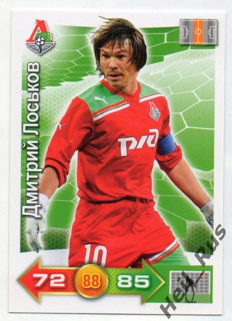 Футбол. Карточка Дмитрий Лоськов (Локомотив Москва, Ростсельмаш) Panini РФПЛ