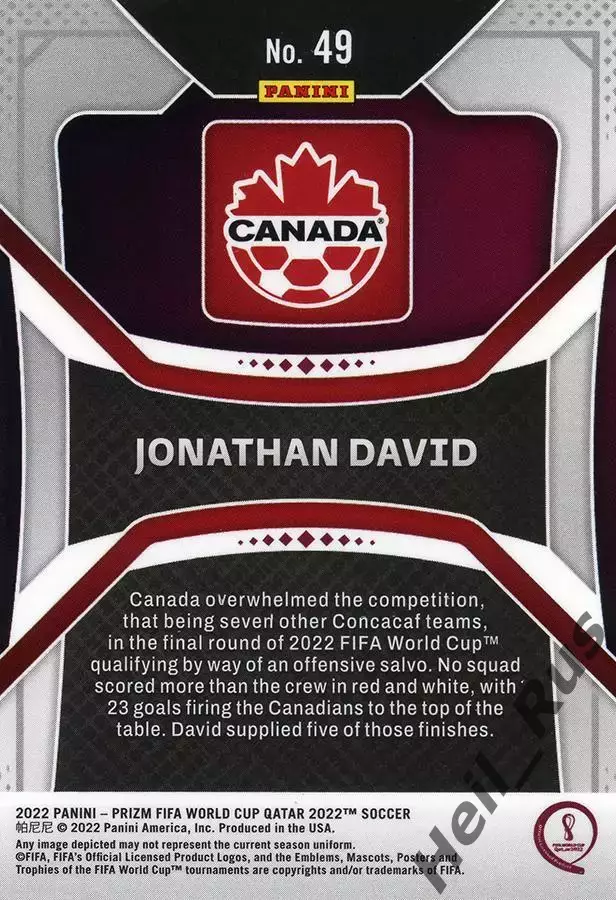 Карточка Jonathan David/Джонатан Дэвид Канада, Лилль/Ювентус Чемпионат Мира 2022 1