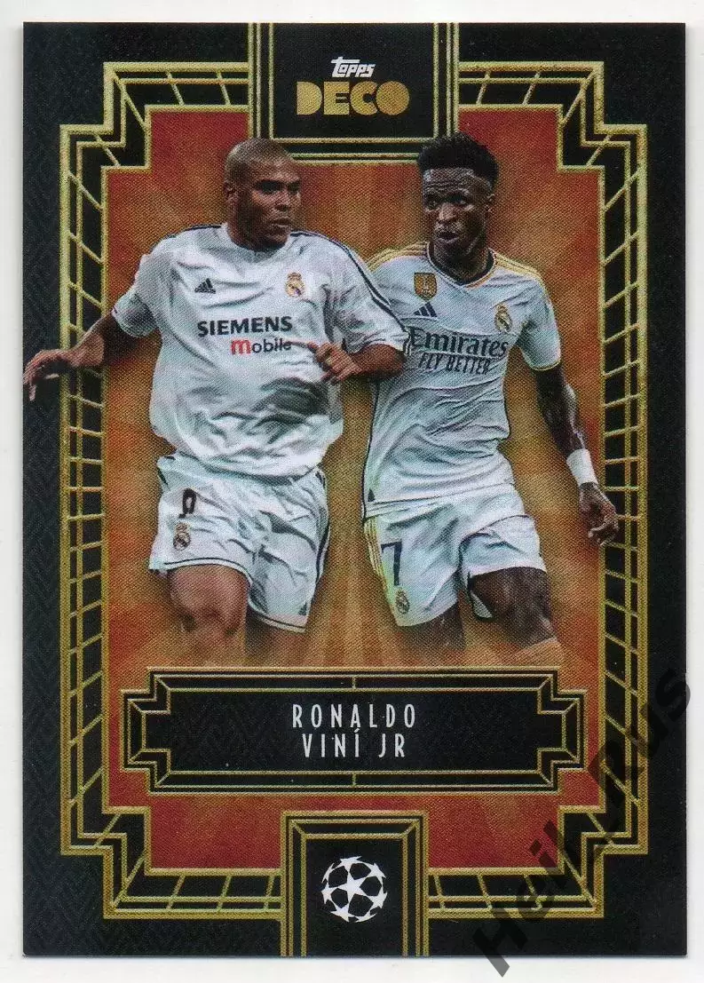 Футбол Карточка Роналдо/Винисиус Жуниор Реал Мадрид Лига Чемпионов 2023-24 TOPPS