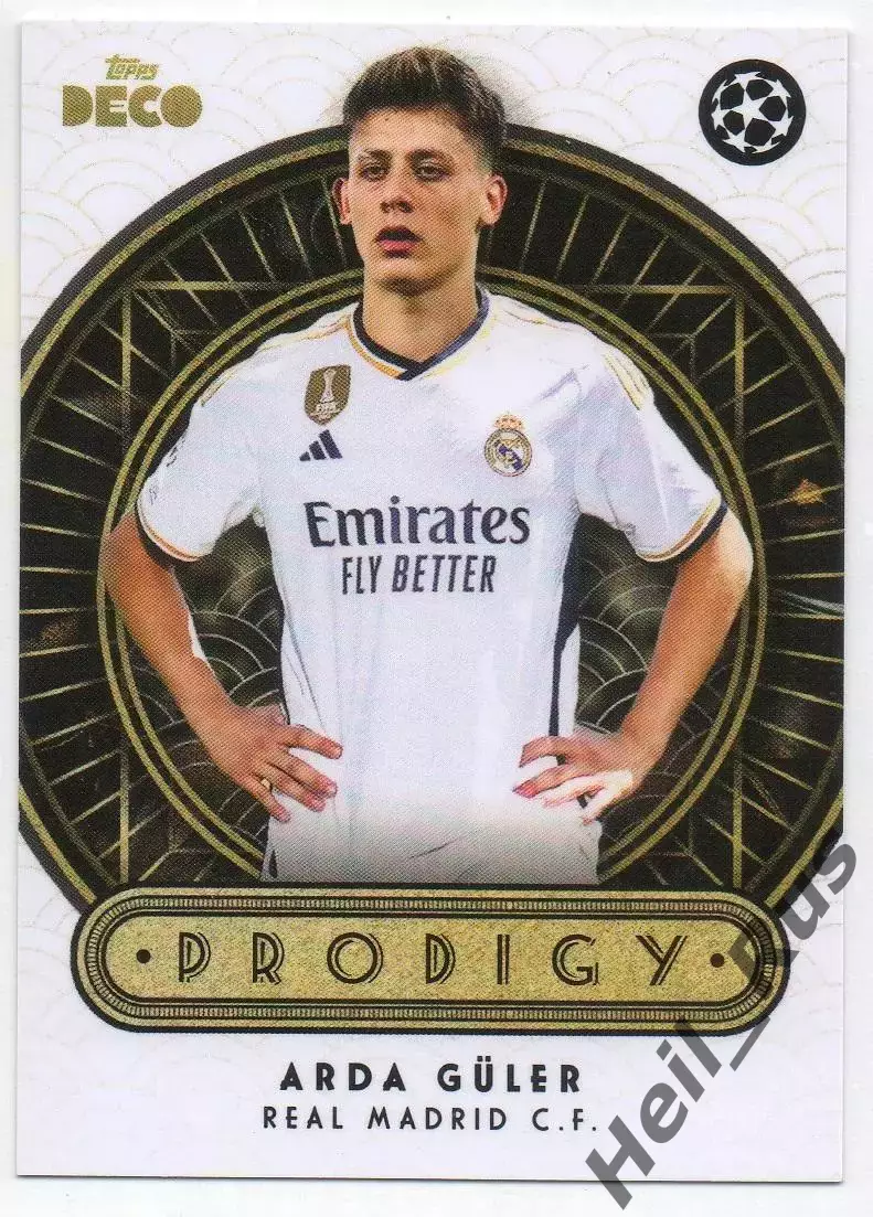 Футбол. Карточка Арда Гюлер Реал Мадрид, Фенербахче Лига Чемпионов 2023-24 TOPPS