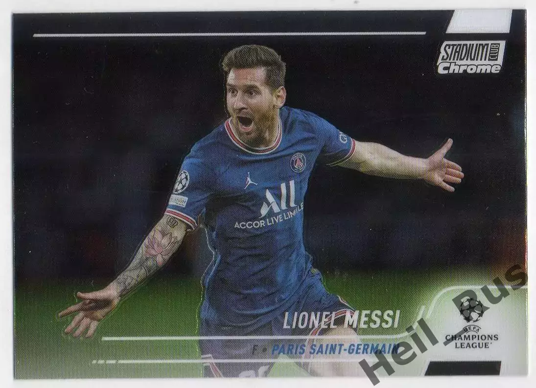 Футбол. Карточка Лионель Месси Пари Сен-Жермен, Барселона Лига Чемпионов 2021-22