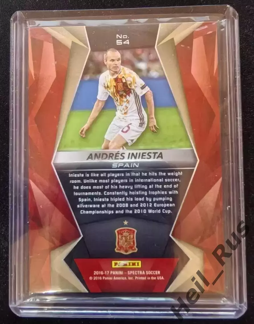 Футбол. Карточка Andres Iniesta/Андрес Иньеста Испания, Барселона Panini 2016-17 1