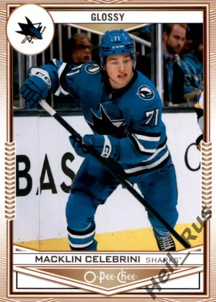 Карточка Macklin Celebrini/Маклин Селебрини (San Jose Sharks/Сан-Хосе) НХЛ/NHL