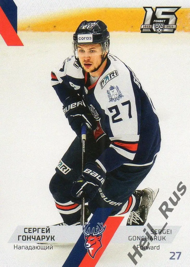 Хоккей Карточка Сергей Гончарук Торпедо Нижний Новгород КХЛ сезон 2022/23 SeReal