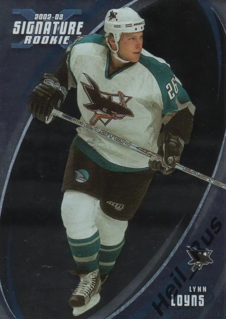 Хоккей. Карточка Lynn Loyns/Линн Лойнс (San Jose Sharks/Сан-Хосе Шаркс) НХЛ/NHL