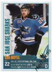 Хоккей. Наклейка Dan Boyle/Дэн Бойл (San Jose Sharks/Сан-Хосе Шаркс) НХЛ/NHL