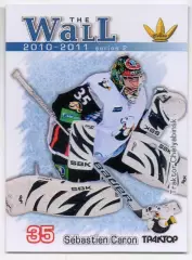 Хоккей. Карточка вратарь Себастьен Карон Трактор Челябинск КХЛ/KHL сезон 2010/11
