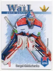 Хоккей. Карточка вратарь Сергей Гайдученко (ЦСКА Москва) КХЛ/KHL сезон 2010/11