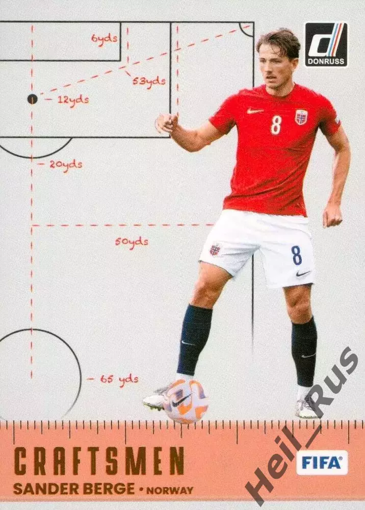 Футбол. Карточка Сандер Берге (Норвегия, Фулхэм, Шеффилд Юнайтед, Бернли) Panini