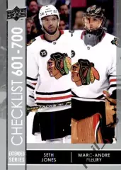 Карточка Сет Джонс/Марк-Андре Флери (Chicago Blackhawks/Чикаго Блэкхокс) НХЛ/NHL