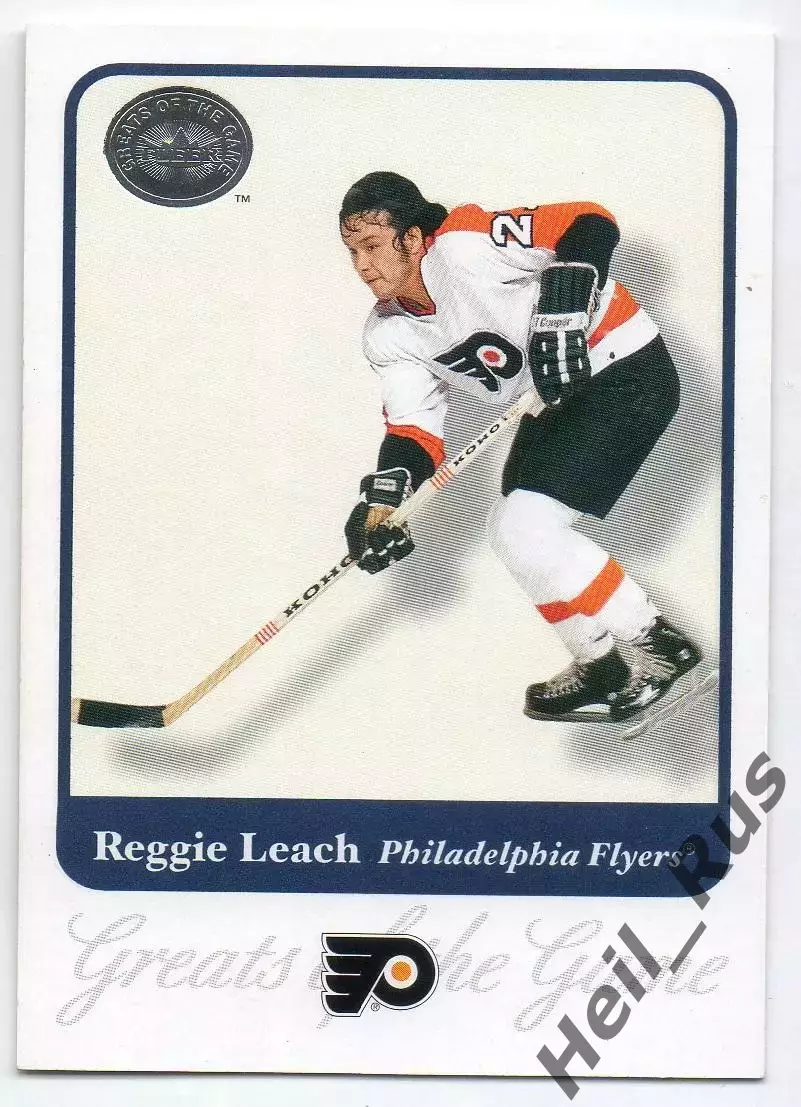 Карточка Reggie Leach/Реджи Лич Philadelphia Flyers/Филадельфия Флайерз NHL/НХЛ
