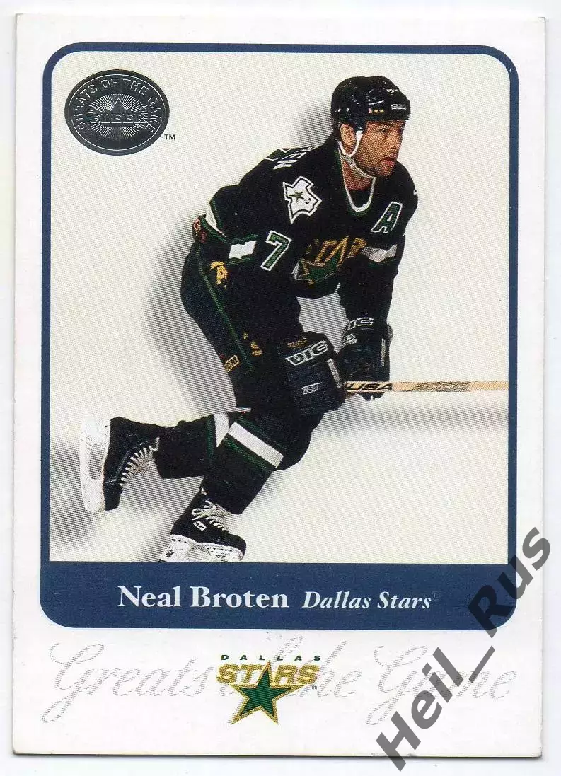 Хоккей. Карточка Neal Broten / Нил Бротен (Dallas Stars / Даллас Старз) НХЛ/NHL