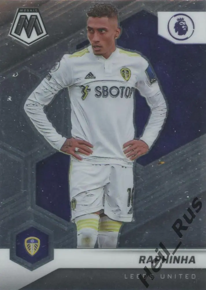 Футбол. Карточка Raphinha/Рафинья (Лидс Юнайтед, Барселона) АПЛ 2021-22 Panini