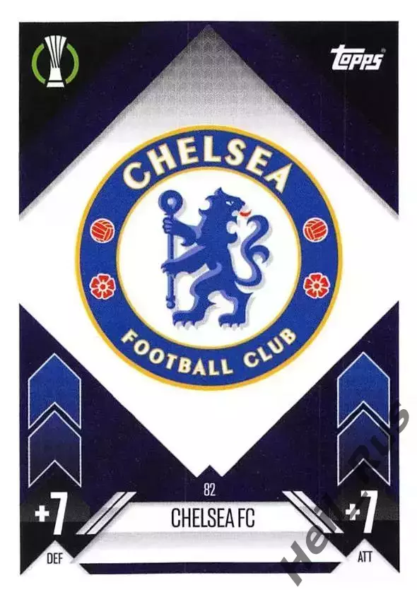 Футбол. Карточка Логотип/Эмблема Chelsea FC/Челси Лига Конференций 2024-25 TOPPS
