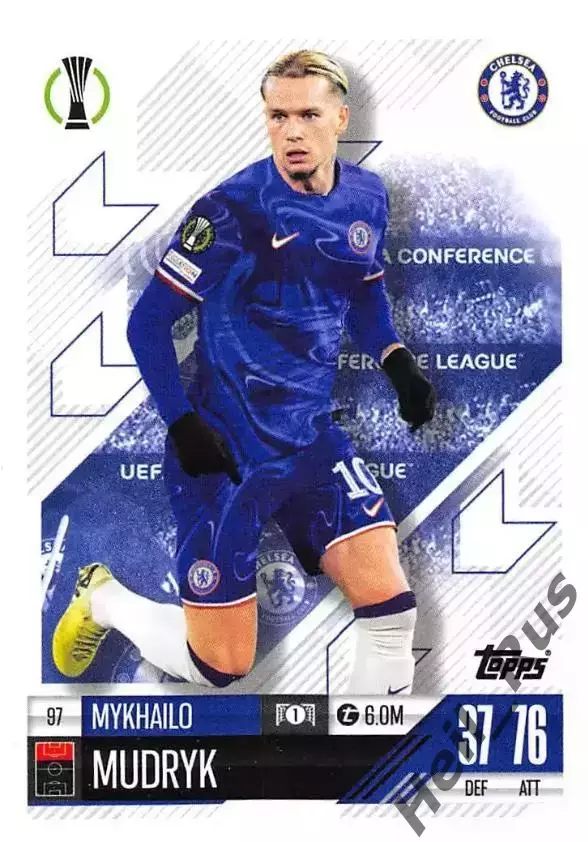 Футбол Карточка Михаил Мудрик Челси/Шахтер Донецк/Десна Лига Конференций 2024-25
