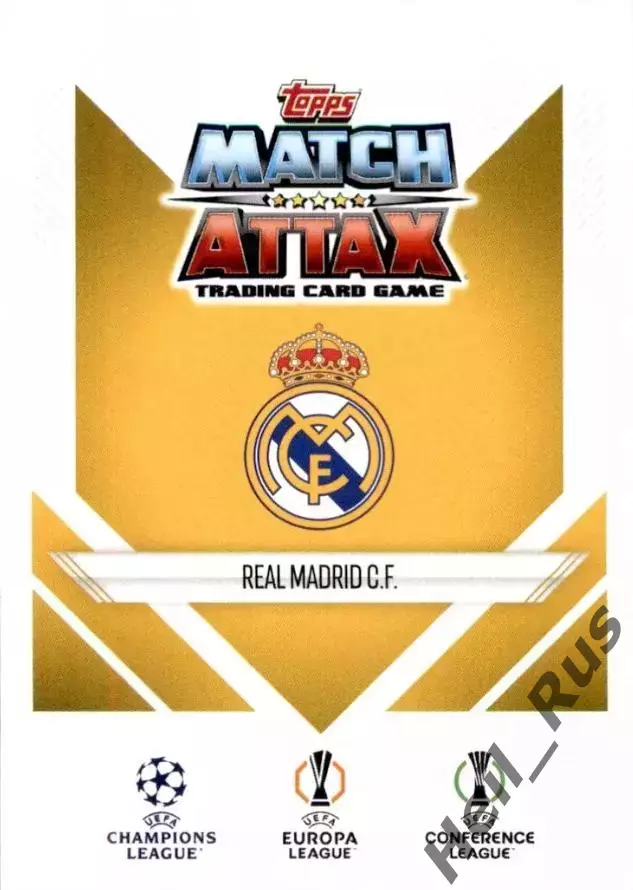 Футбол. Карточка Логотип Real Madrid CF/Реал Мадрид Лига Чемпионов 2024-25 TOPPS 1