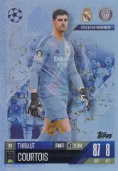 Футбол. Карточка Тибо Куртуа Реал, Атлетико Мадрид, Челси Лига Чемпионов 2024-25