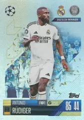 Футбол. Карточка Антонио Рюдигер Реал Мадрид, Челси Лига Чемпионов 2024-25 TOPPS