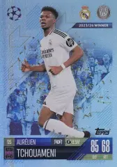 Футбол Карточка Орельен Чуамени Реал Мадрид, Монако Лига Чемпионов 2024-25 TOPPS