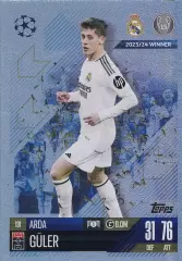 Футбол. Карточка Арда Гюлер Реал Мадрид, Фенербахче Лига Чемпионов 2024-25 TOPPS