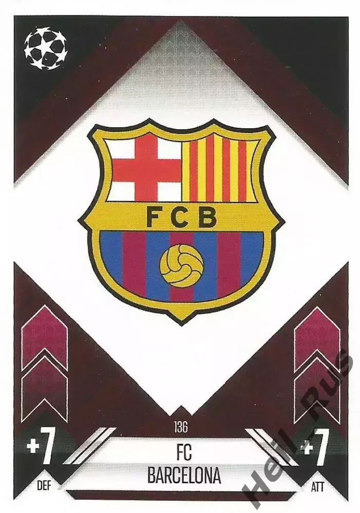 Футбол. Карточка Логотип FC Barcelona / Барселона Лига Чемпионов 2024-25 TOPPS