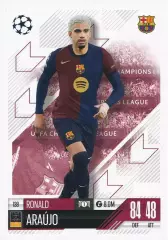 Футбол. Карточка Ronald Araujo/Рональд Араухо (Барселона) Лига Чемпионов 2024-25