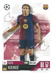 Футбол. Карточка Жюль Кунде Барселона/Севилья/Бордо Лига Чемпионов 2024/25 TOPPS