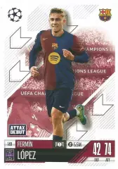 Футбол Карточка Fermin Lopez/Фермин Лопес Барселона Лига Чемпионов 2024-25 TOPPS