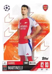 Футбол. Карточка Габриэл Мартинелли Арсенал Лондон Лига Чемпионов 2024-25 TOPPS