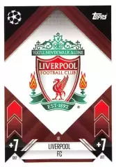 Футбол Карточка Логотип/Эмблема Liverpool/Ливерпуль Лига Чемпионов 2024-25 TOPPS