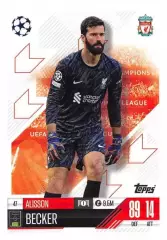 Футбол; Карточка Alisson Becker/Алиссон Бекер (Ливерпуль) Лига Чемпионов 2024-25