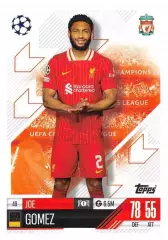 Футбол. Карточка Joe Gomez / Джо Гомес (Ливерпуль) Лига Чемпионов 2024-25 TOPPS