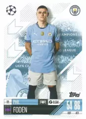 Футбол Карточка Phil Foden/Фил Фоден Манчестер Сити Лига Чемпионов 2024/25 TOPPS