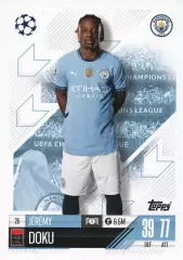 Футбол. Карточка Jeremy Doku/Жереми Доку (Манчестер Сити) Лига Чемпионов 2024-25