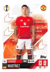 Футбол. Карточка Лисандро Мартинес (Манчестер Юнайтед, Аякс) Лига Европы 2024-25