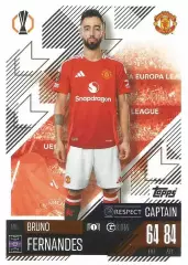 Футбол. Карточка Бруну Фернандеш (Манчестер Юнайтед) Лига Европы 2024-25 TOPPS