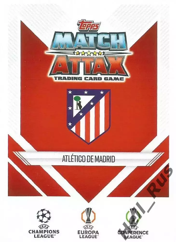 Футбол. Карточка Логотип/Эмблема Атлетико Мадрид Лига Чемпионов 2024-25 TOPPS 1