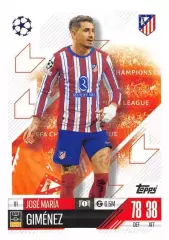 Футбол. Карточка Хосе Мария Хименес Атлетико Мадрид Лига Чемпионов 2024-25 TOPPS